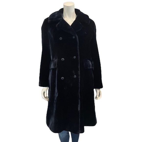 Vintage 1960s Borgana Fur Double Breasted Coat - Picture 2 of 11